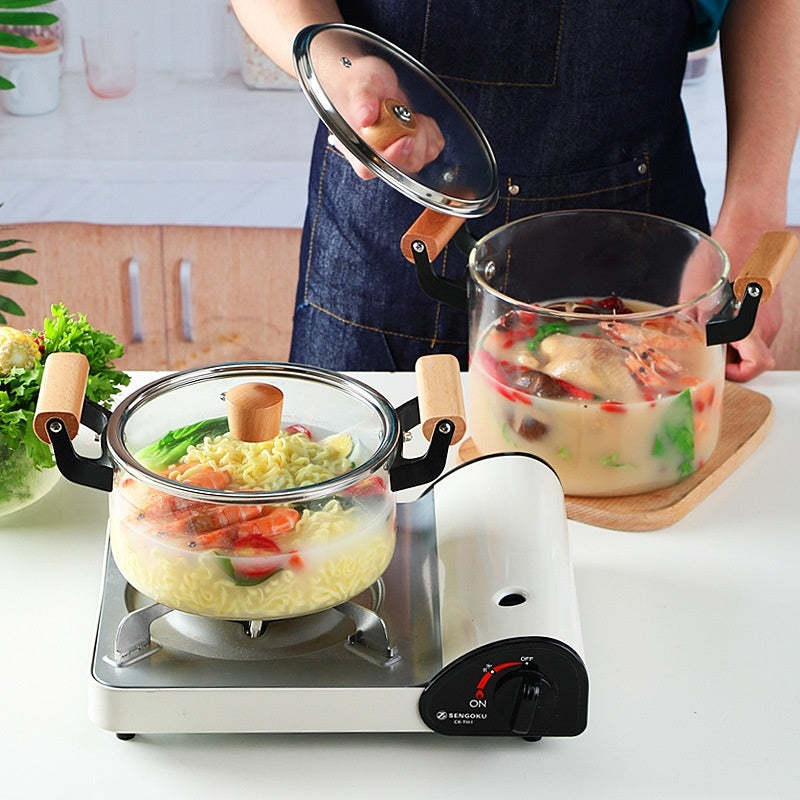 Cookware Pot Binaural Glass