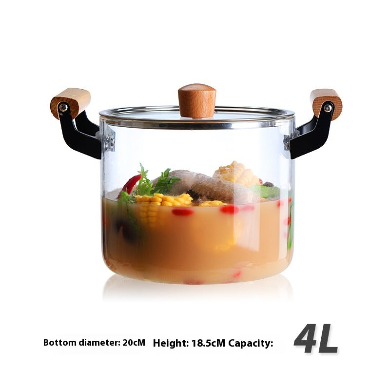Cookware Pot Binaural Glass