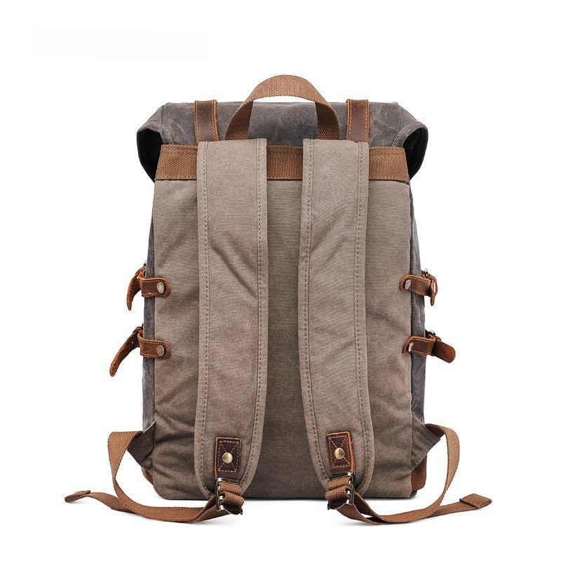 Canvas Oil Wax Hiking Backpack