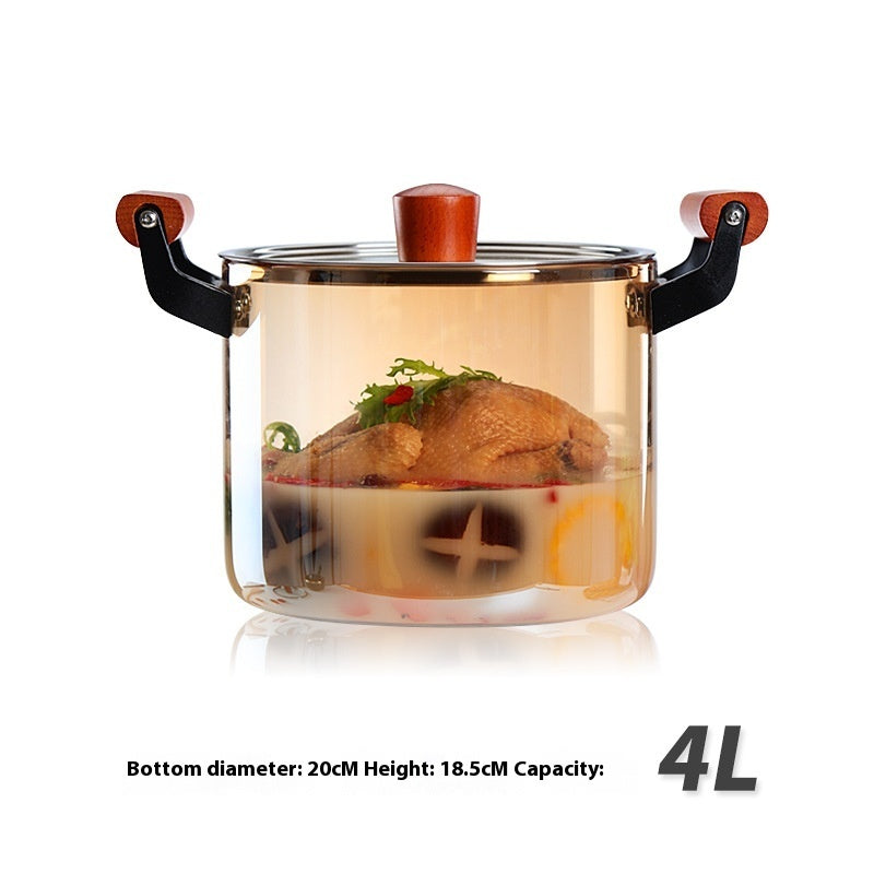 Cookware Pot Binaural Glass