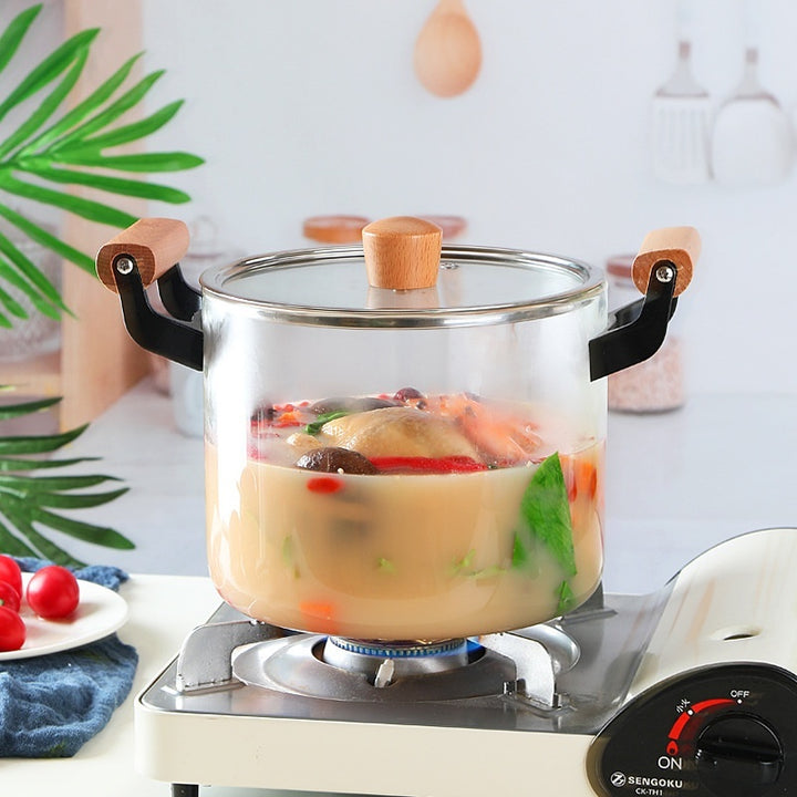 Cookware Pot Binaural Glass
