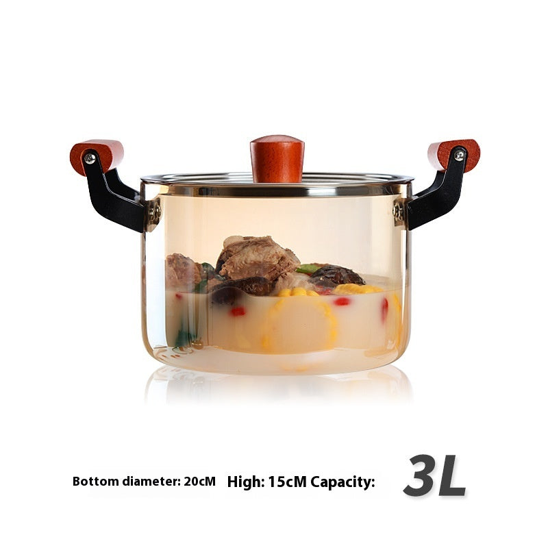 Cookware Pot Binaural Glass