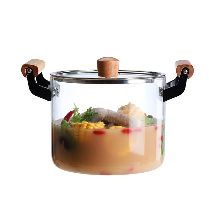 Cookware Pot Binaural Glass
