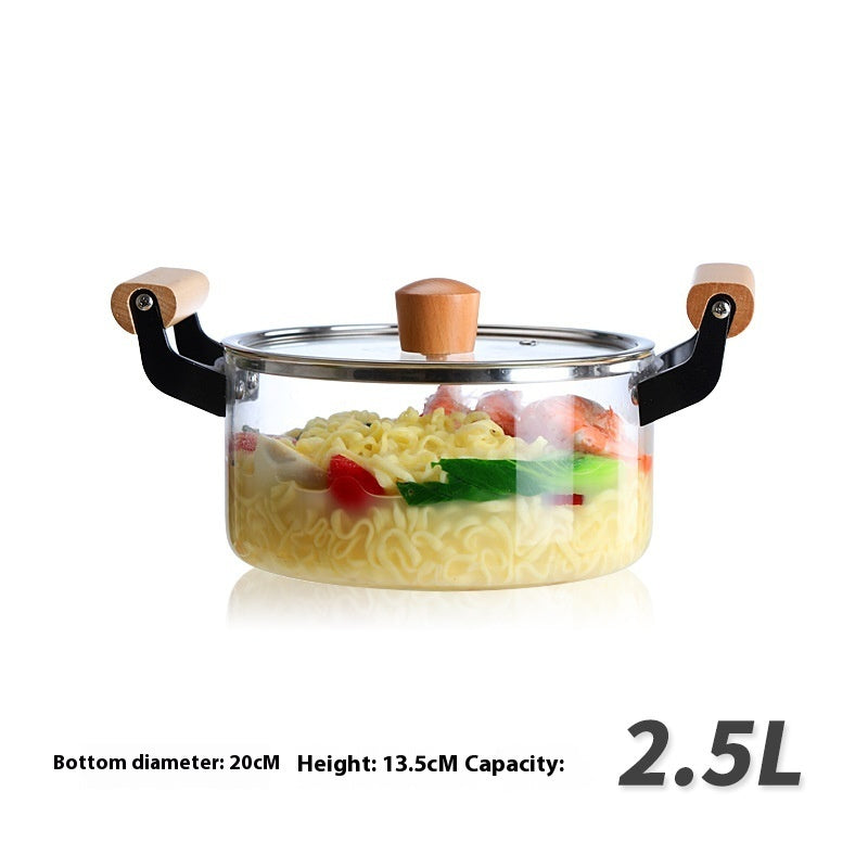 Cookware Pot Binaural Glass