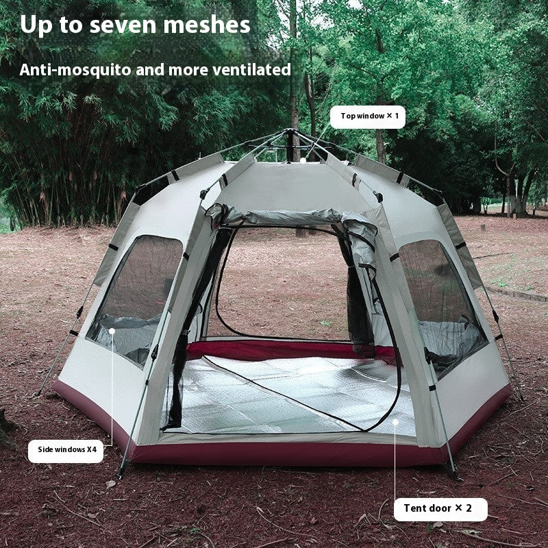 Khaki Large Hexagonal Tent