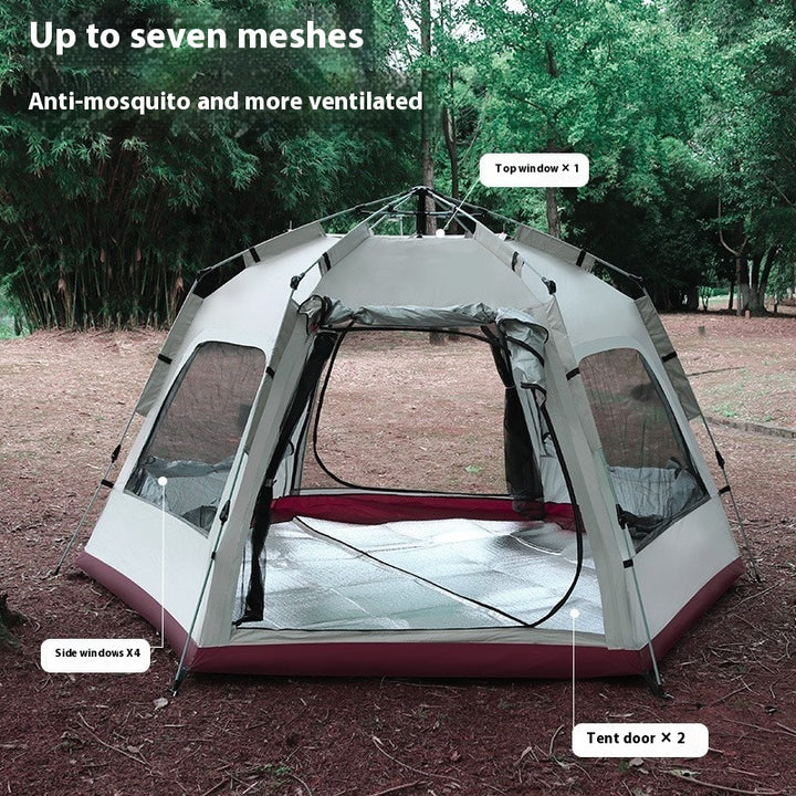 Khaki Large Hexagonal Tent