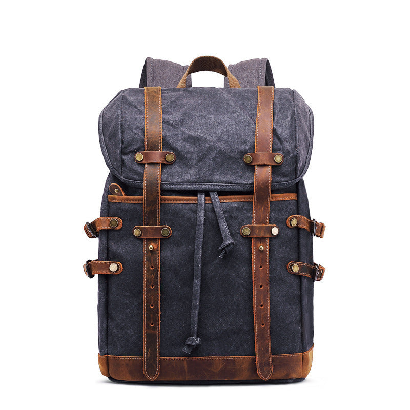 Canvas Oil Wax Hiking Backpack